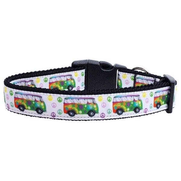 Mirage Pet Products Peace Bus Nylon Dog CollarExtra Small 125-075 XS